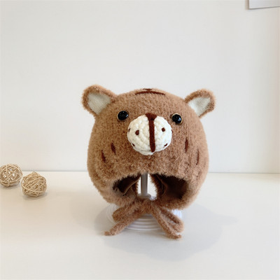 Νέο μοντέλο παιδικό χειμωνιάτικο καπέλο με κορδόνια για αγόρια και κορίτσια