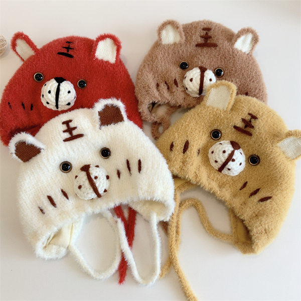 Νέο μοντέλο παιδικό χειμωνιάτικο καπέλο με κορδόνια για αγόρια και κορίτσια