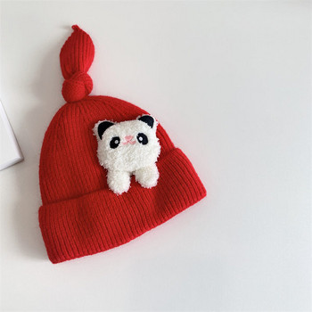 Χειμερινό παιδικό καπέλο με τρισδιάστατο στοιχείο για αγόρια και κορίτσια