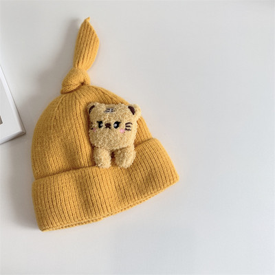 Ziemas bērnu cepure ar 3D elementu zēniem un meitenēm