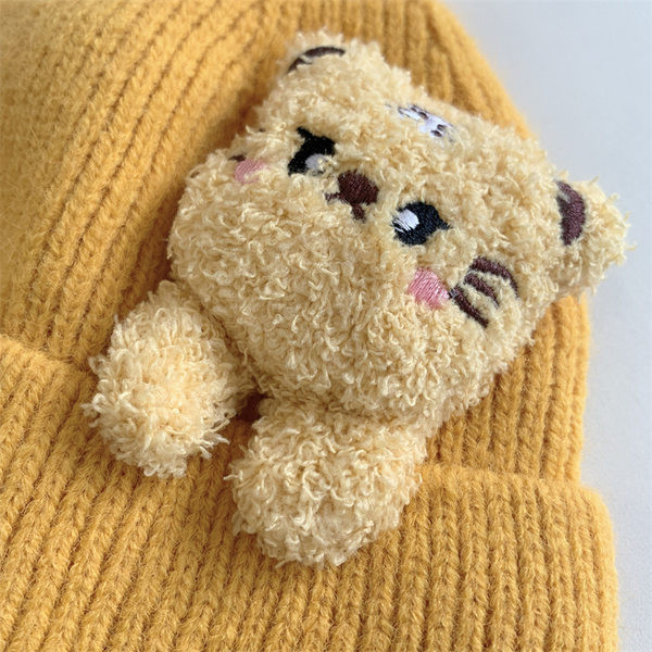 Ziemas bērnu cepure ar 3D elementu zēniem un meitenēm