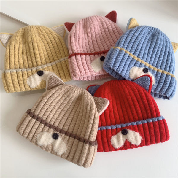 Ziemas bērnu adīta cepure zēniem un meitenēm