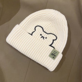 Bērnu adīta cepure ar izšuvumu zēniem un meitenēm