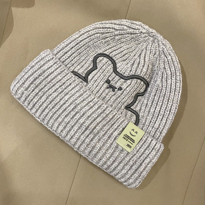 Bērnu adīta cepure ar izšuvumu zēniem un meitenēm