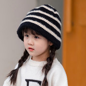 Svītraina bērnu cepure meitenēm un zēniem