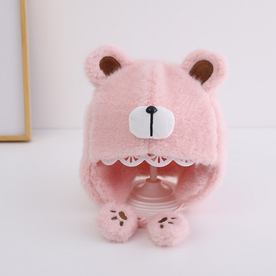 Gyermek sapka bolyhos és fűzős