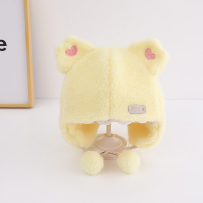 Παιδικό πουπουλένιο καπέλο με τρισδιάστατο στοιχείο για κορίτσια