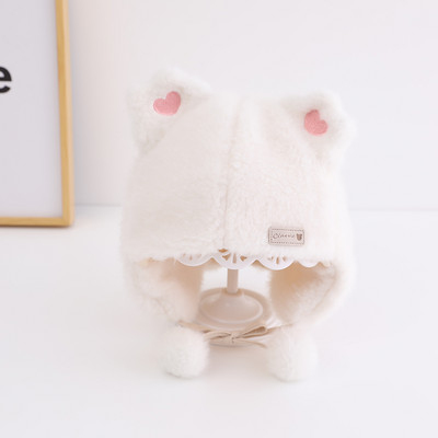 Παιδικό πουπουλένιο καπέλο με τρισδιάστατο στοιχείο για κορίτσια