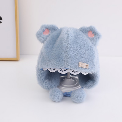 Παιδικό πουπουλένιο καπέλο με τρισδιάστατο στοιχείο για κορίτσια