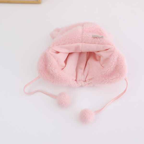 Παιδικό πουπουλένιο καπέλο με τρισδιάστατο στοιχείο για κορίτσια