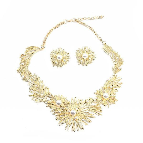 Női formális gyöngy ékszer készlet