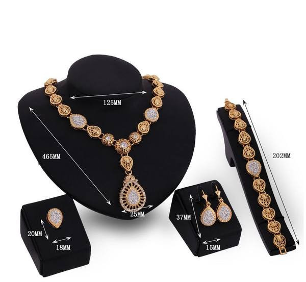 Moderns sieviešu 4-daļīgs komplekts ar dekoratīviem akmeņiem