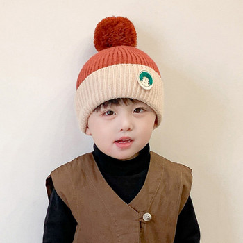 Зимна детска шапка с пух 