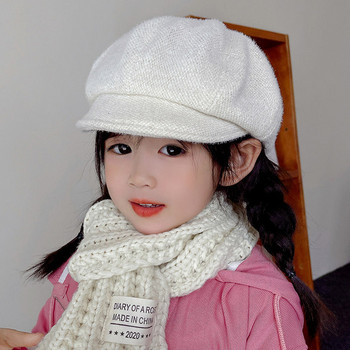 Καπέλο χειμερινό μπερέ για κορίτσια με γείσο