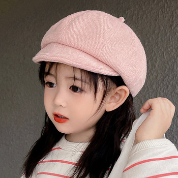 Καπέλο χειμερινό μπερέ για κορίτσια με γείσο