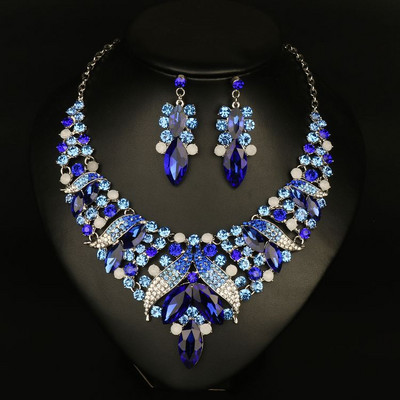 Sieviešu divdaļīgs komplekts ar krāsainiem akmeņiem