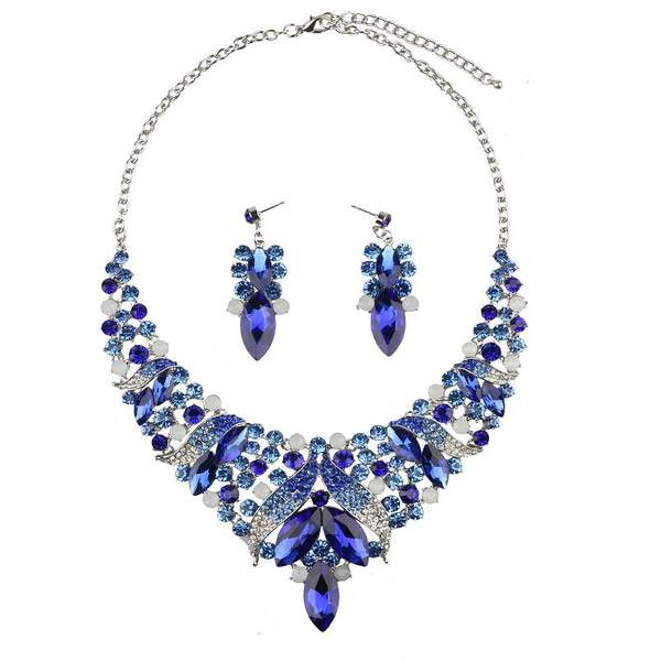 Sieviešu divdaļīgs komplekts ar krāsainiem akmeņiem