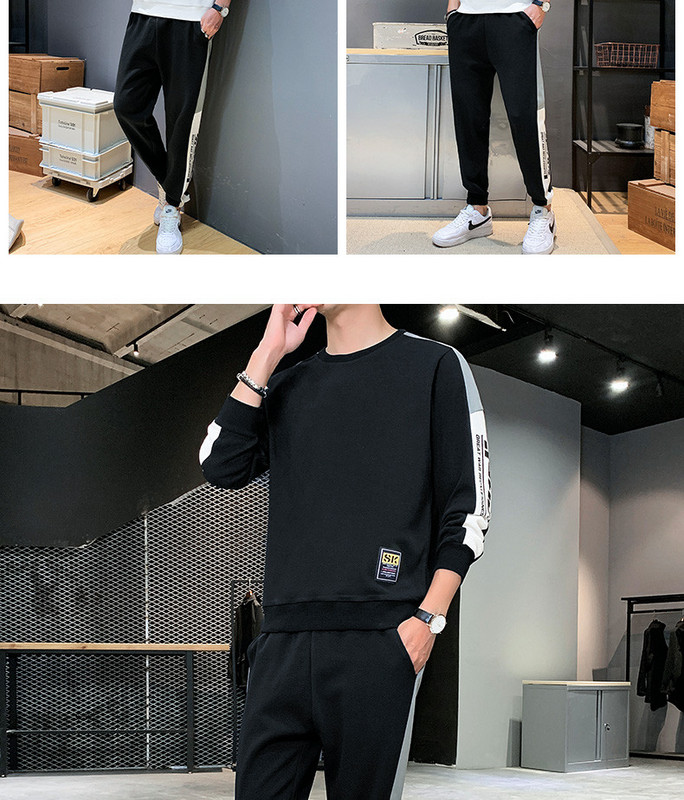 Férfi kéttagú sportcsapat ovális nyakkivágással és logóval