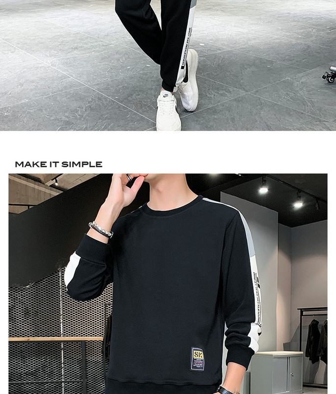 Férfi kéttagú sportcsapat ovális nyakkivágással és logóval