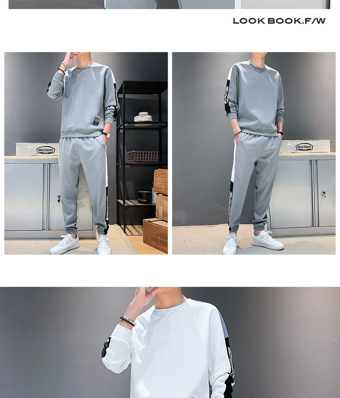 Férfi kéttagú sportcsapat ovális nyakkivágással és logóval