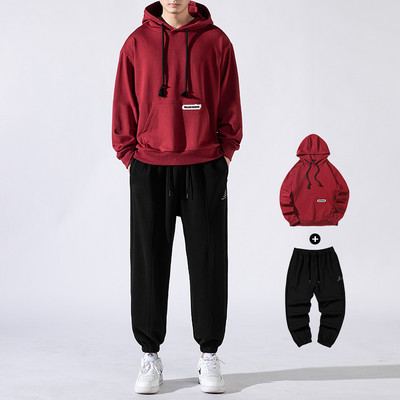 Férfi hosszú ujjú kapucnis pulóver