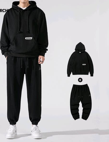 Férfi hosszú ujjú kapucnis pulóver