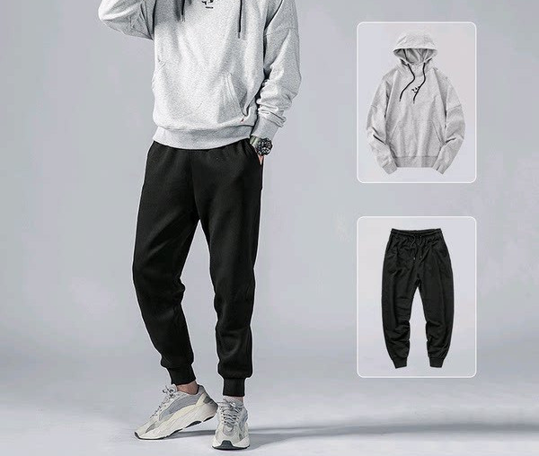 Ανδρικό σετ με κουκούλα και  κορδόνια