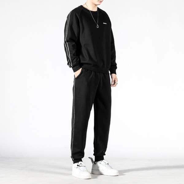 Ikdienas vīriešu blūzes un bikšu komplekts ar kabatu