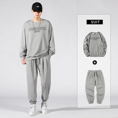 Férfi sport kétrészes szett nyomott blúzzal és fűzős alsókkal