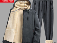 Dviejų dalių žieminis komplektas su minkštu pamušalu vyrams