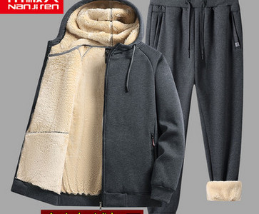 Dviejų dalių žieminis komplektas su minkštu pamušalu vyrams