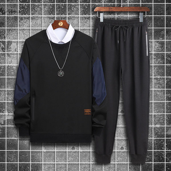 Casual ανδρικό σετ με τσέπη και κορδόνια