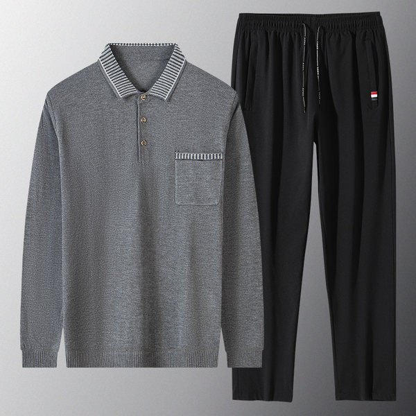 Férfi ruha klasszikus gallérral és gombbal