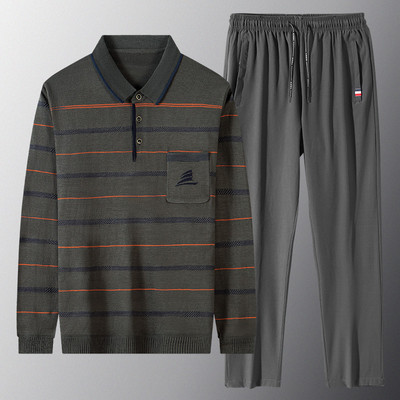 Vīriešu svītrains divdaļīgs komplekts