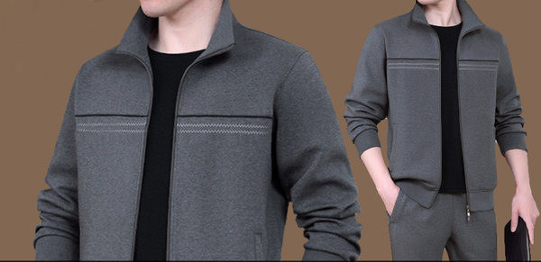 Ležerni dvodijelni sportski set s patentnim zatvaračem