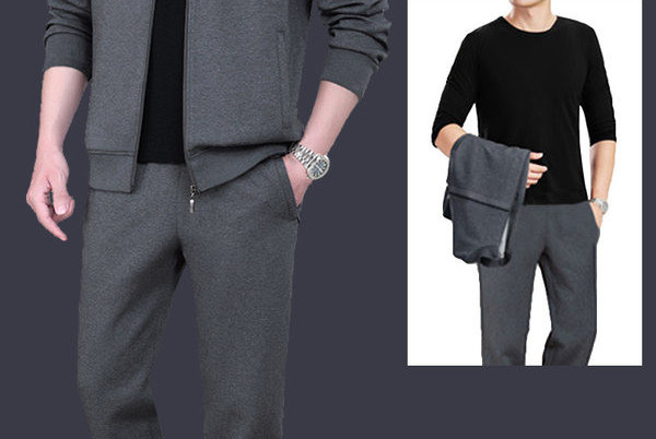 Ležerni dvodijelni sportski set s patentnim zatvaračem