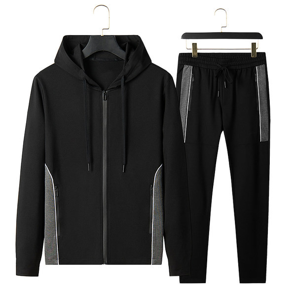 Férfi sport kétrészes cipzárral és fűzővel