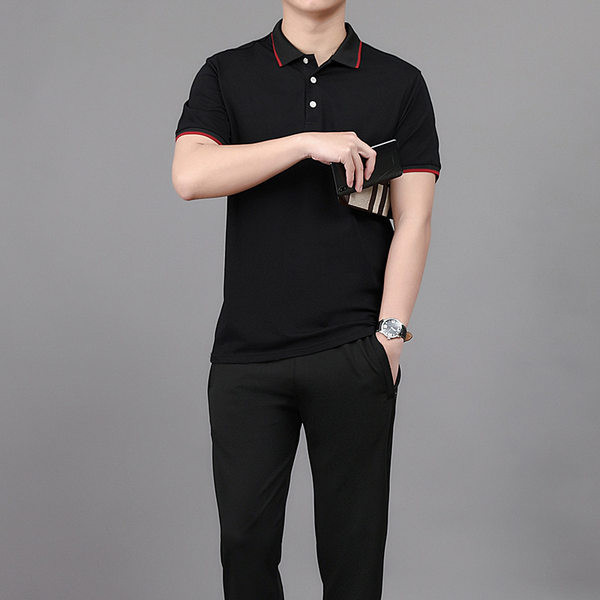 Vīriešu sporta divdaļīgs t-krekls ar īsām piedurknēm ar kabatas dibeniem