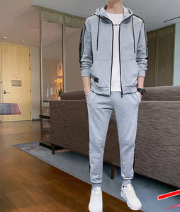 Ανδρικό αθλητικό σετ μαύρο και γκρι χρώμα