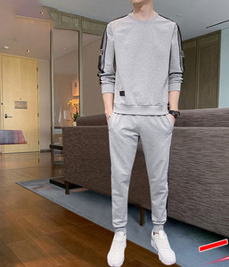 Ανδρικό αθλητικό σετ μαύρο και γκρι χρώμα