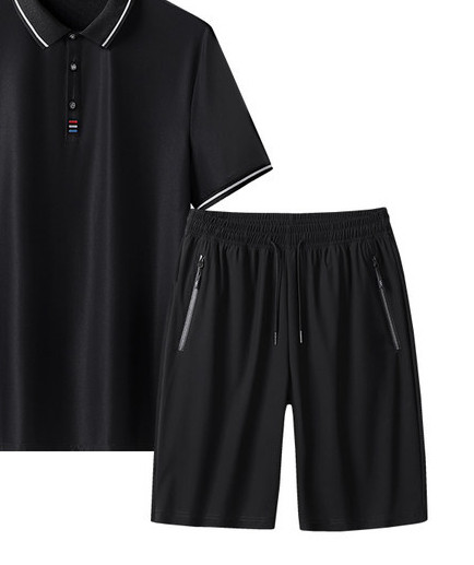 Vīriešu divdaļīgs komplekts ar apkakli un dibenu