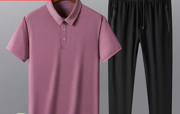 Divdaļīgs vīriešu treniņtērps ar īsām piedurknēm