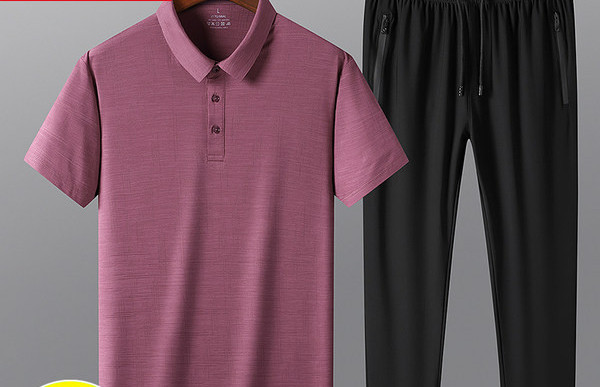 Sportmodell férfi kétrészes szett rövid ujjal