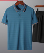 Ikdienas stila vīriešu divdaļīgs komplekts ar īsām piedurknēm un šortiem