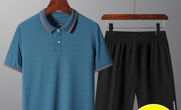 Vīriešu ikdienas tērps ar īsām piedurknēm