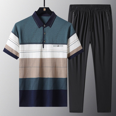 Férfi kétrészes szett - rövid ujjú blúz és sport alsó