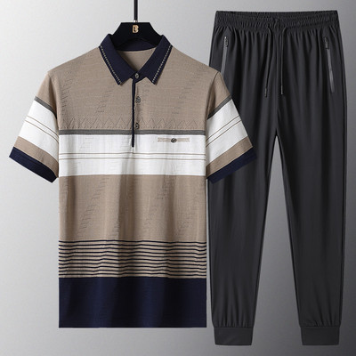 Férfi kétrészes szett - rövid ujjú blúz és sport alsó