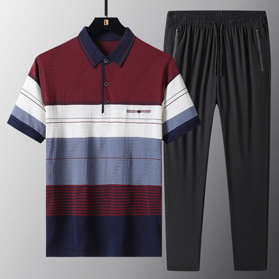 Férfi kétrészes szett - rövid ujjú blúz és sport alsó