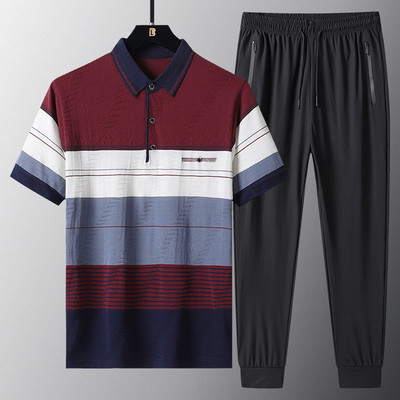 Férfi kétrészes szett - rövid ujjú blúz és sport alsó