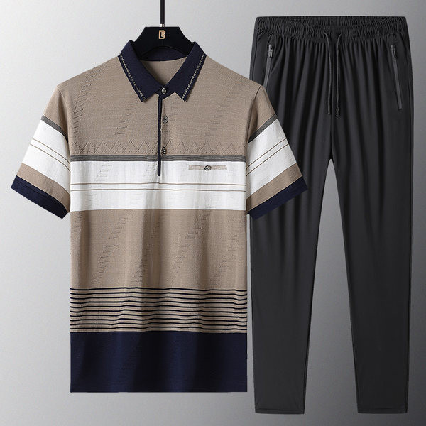 Férfi kétrészes szett - rövid ujjú blúz és sport alsó